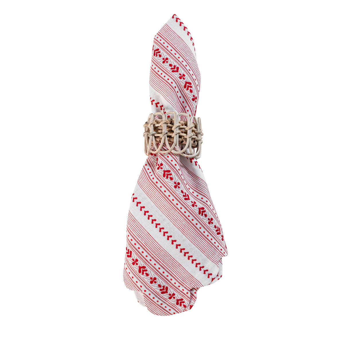 Juliska  Villa Stripe  Napkin Set/4 - Red