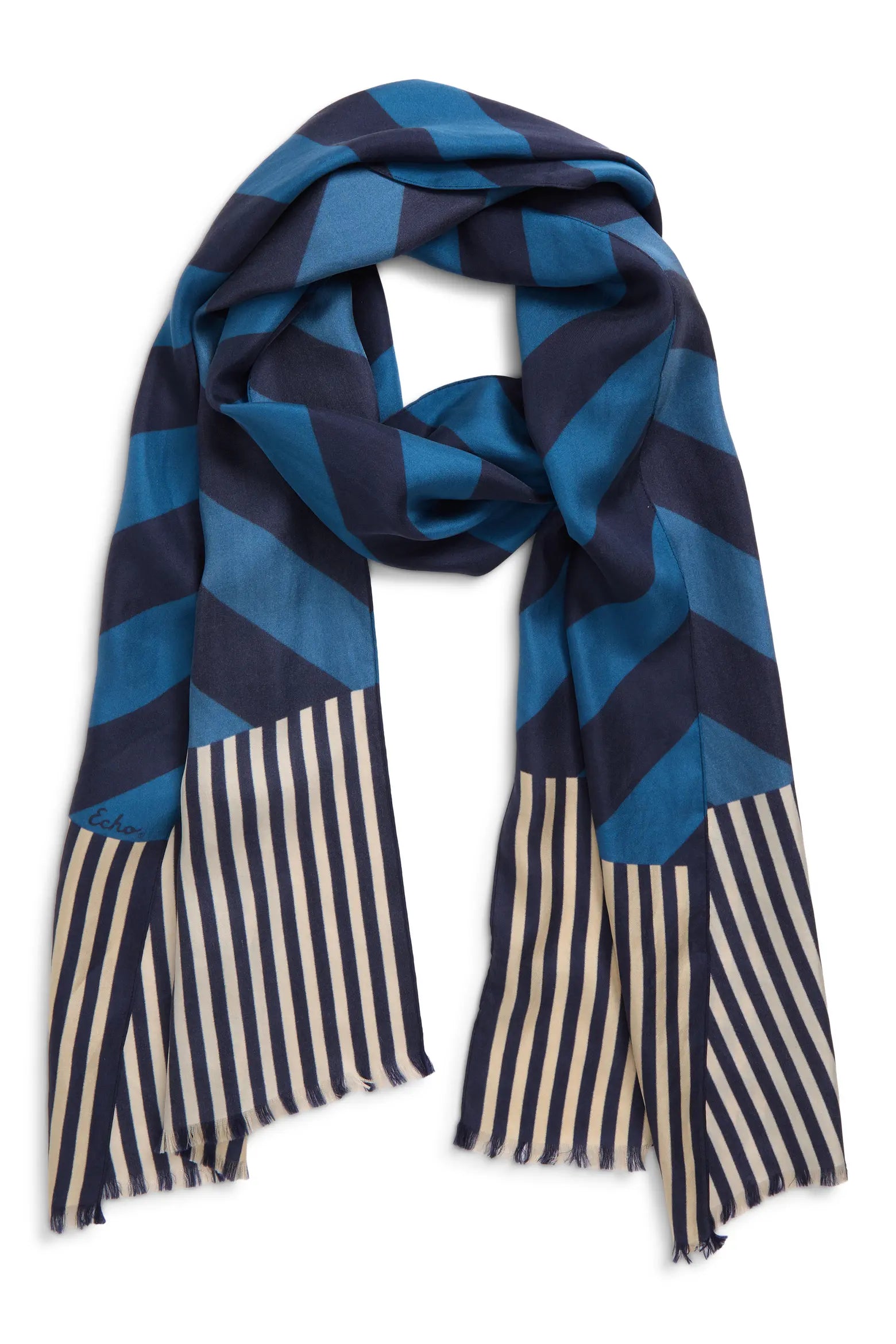 Stripy Silk Oblong
