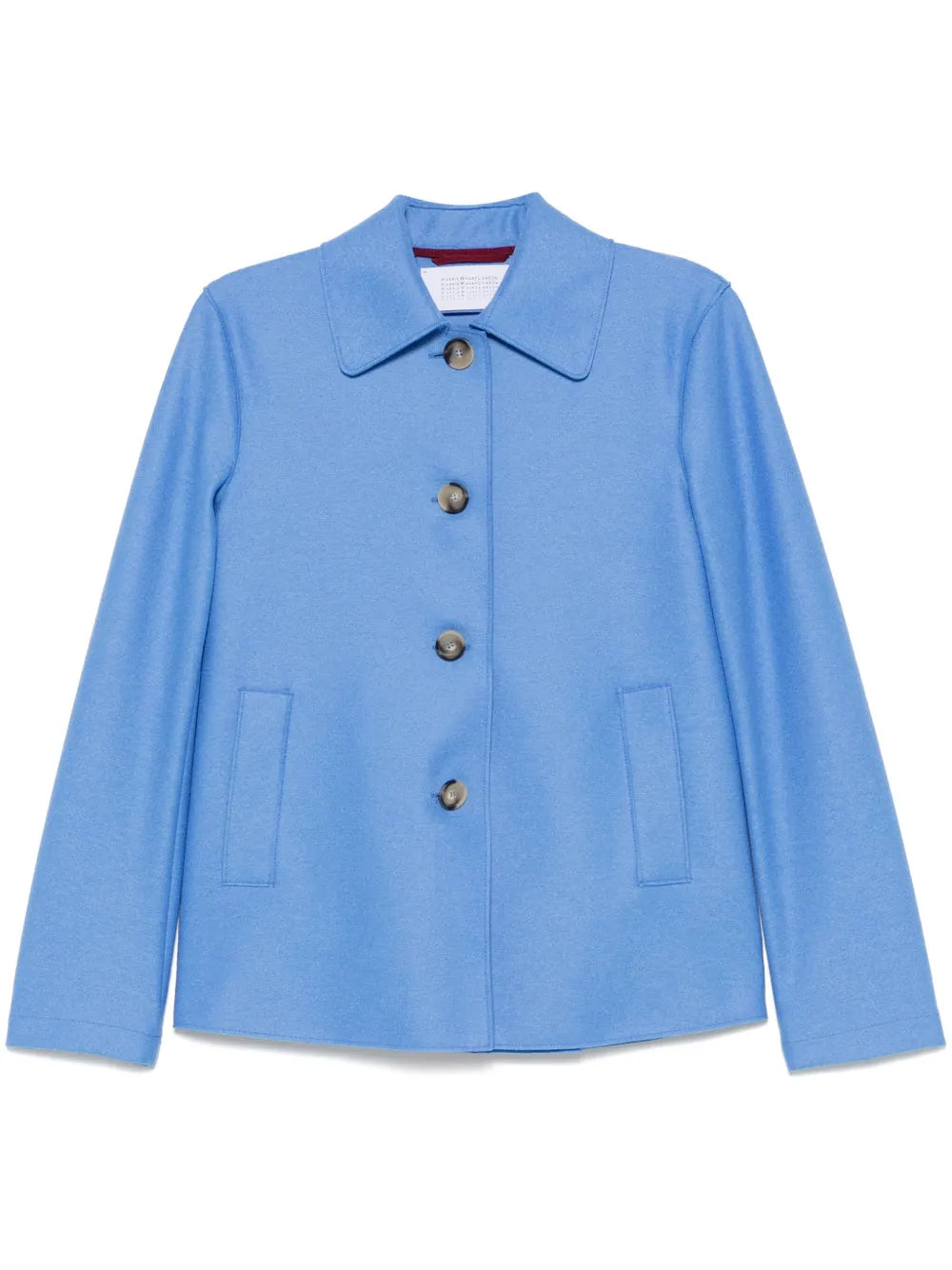 Harris Wharf London Short Loden Light Pressed Wool - Azure