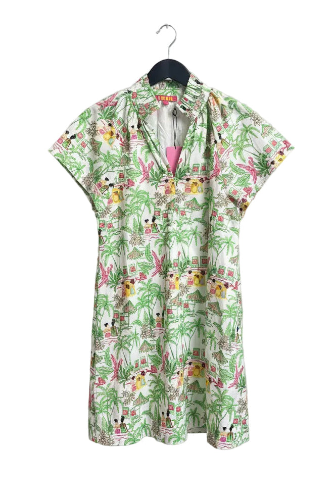 Vacation Scene Print Dress