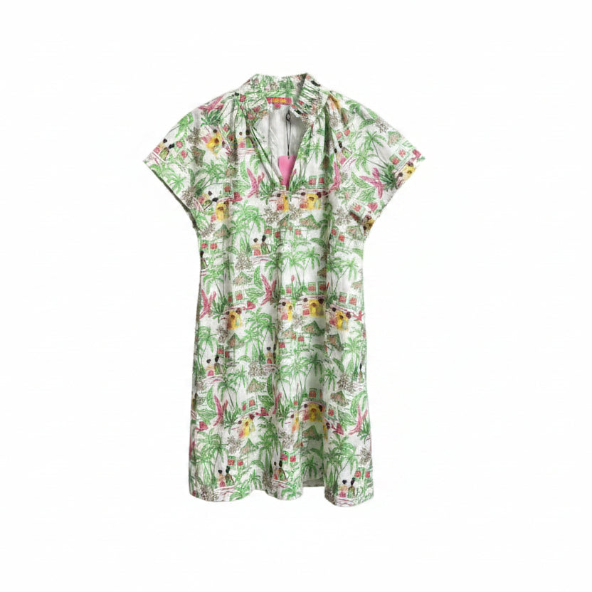 Vacation Scene Print Dress