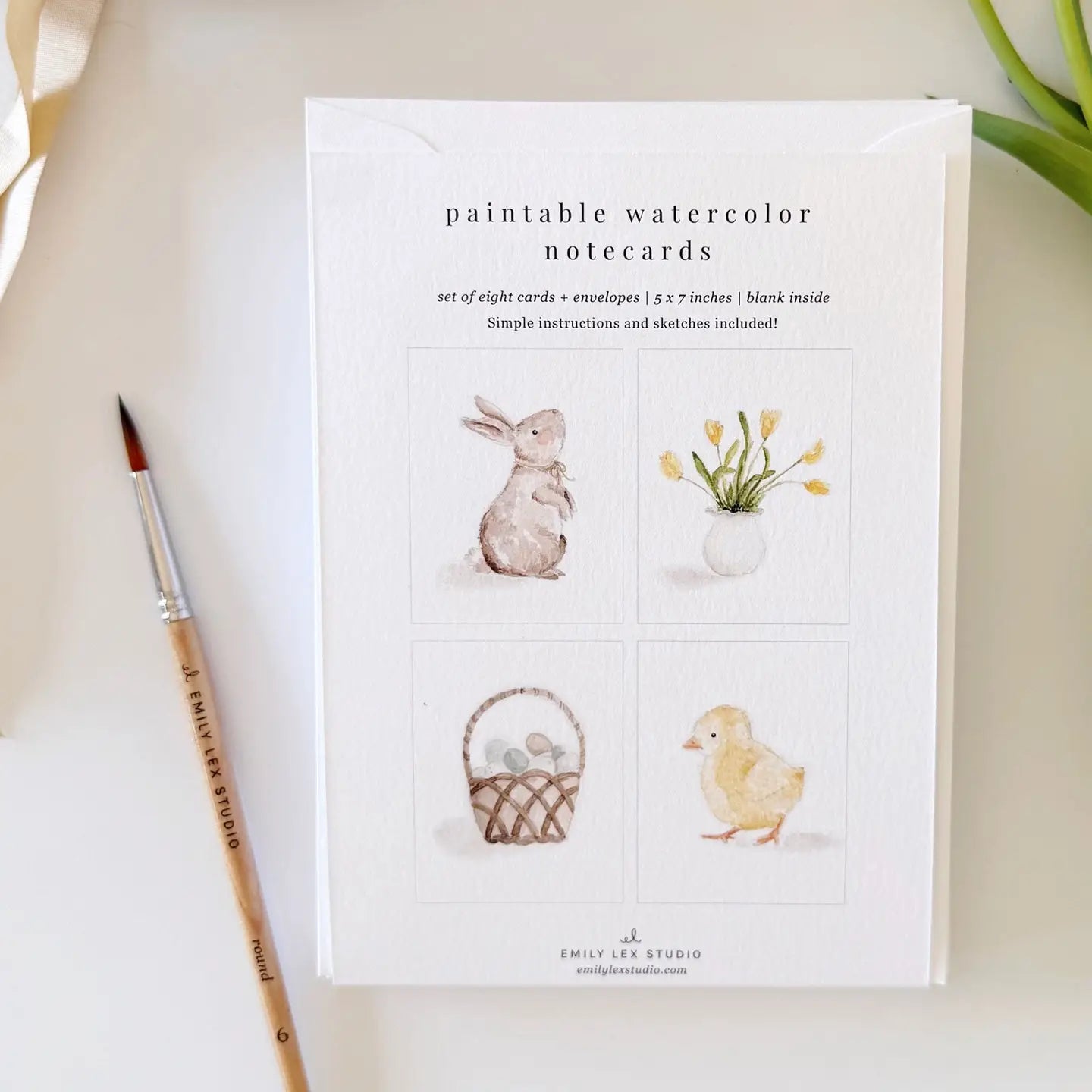 Easter Paintable Watercolor Notecards