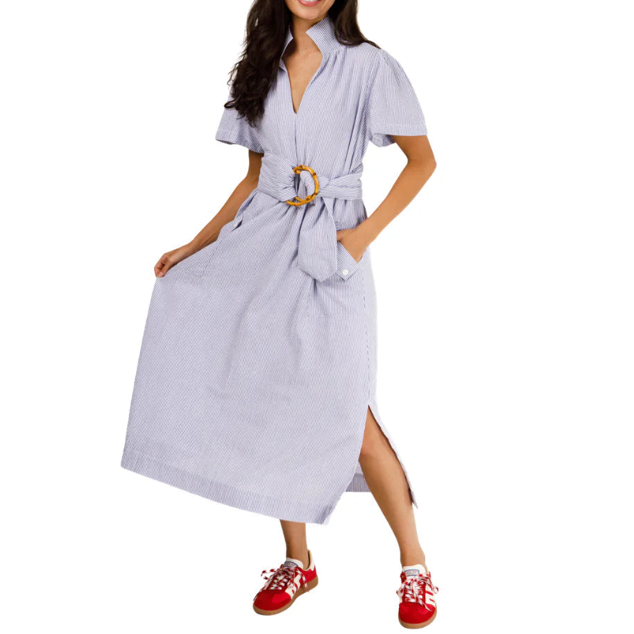 Holly Shae Gretchen Dress - Blue Seersucker