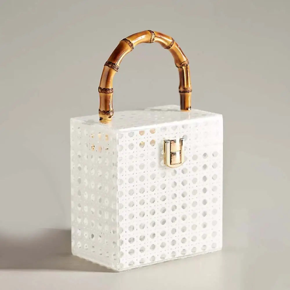 Acrylic Rattan Handbag - 2 Colors