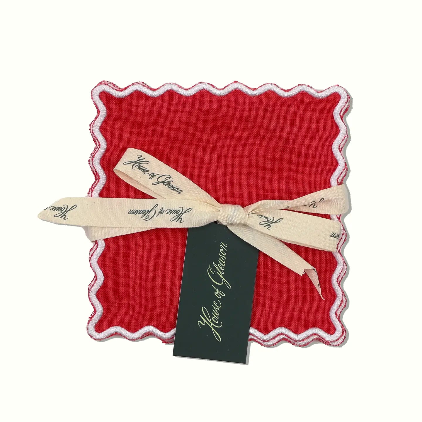 Linen Square Cocktail Napkin Set - 4 Colors