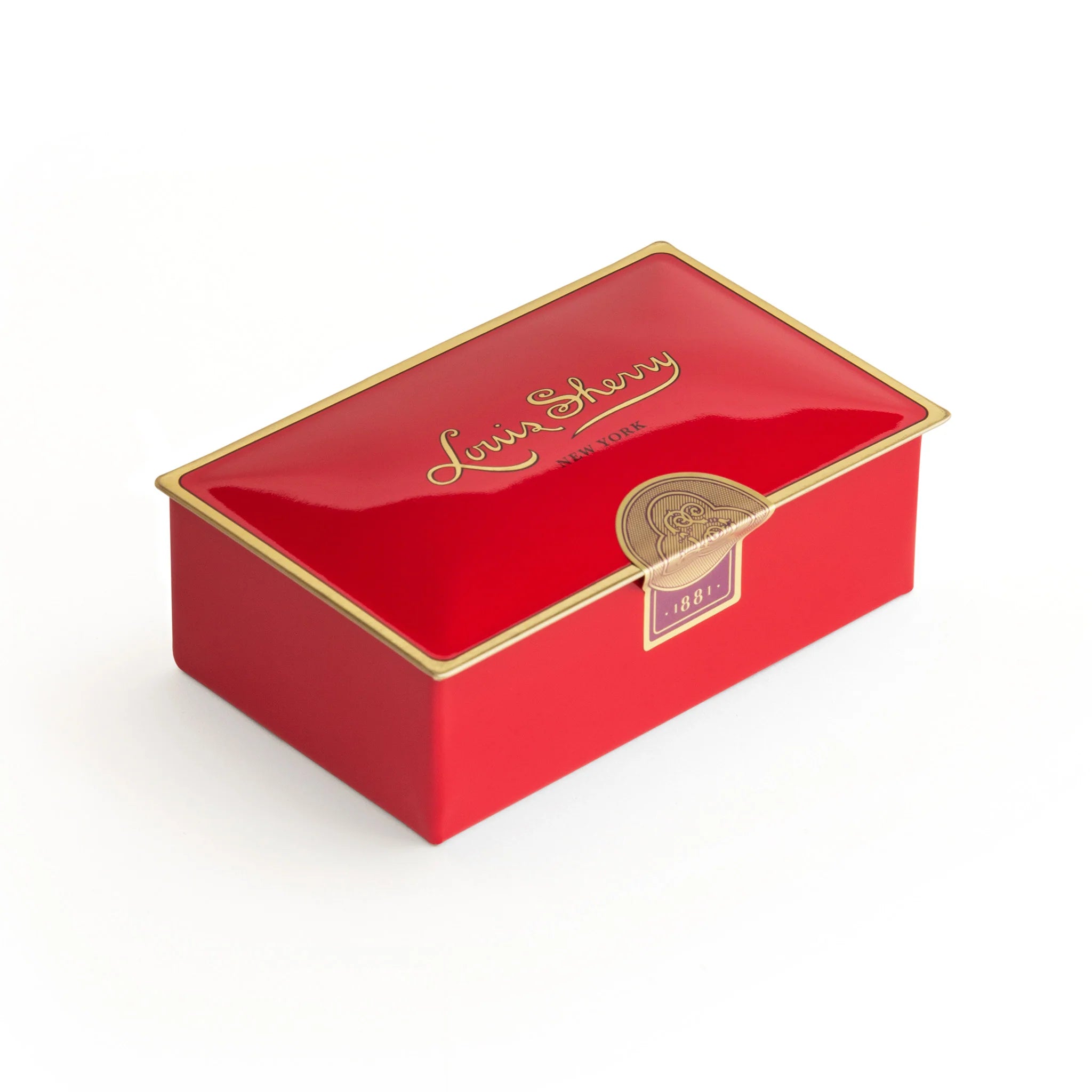 Louis Sherry Chocolate 2-Pc Designer Tin - Vreeland Red