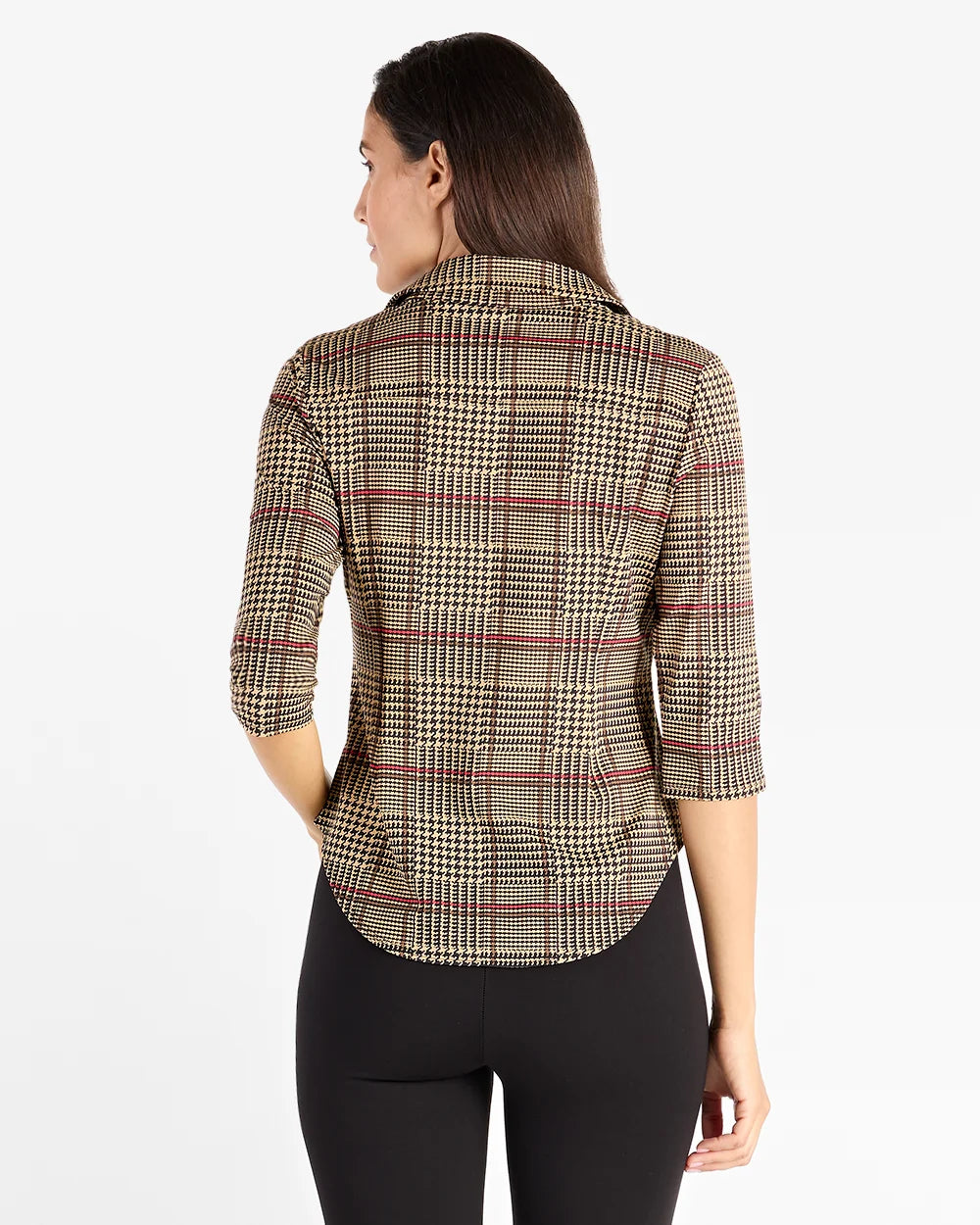 Jude Connally Shane Top | Glen Plaid Camel