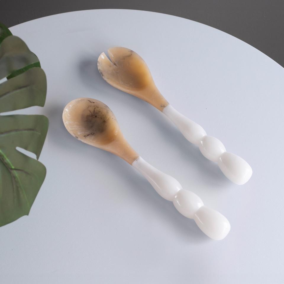 Beatriz Ball Resin Salad Server - Coconut