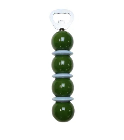 Bottle Opener Bobbin - Khaki Green & Pale Denim