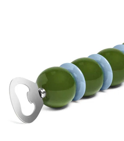 Bottle Opener Bobbin - Khaki Green & Pale Denim