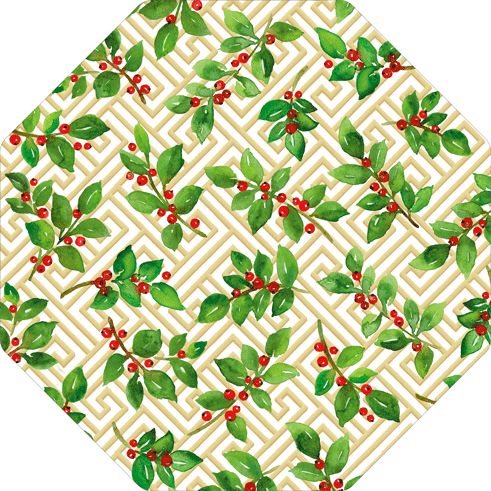 Holly And Fretwork Placemat Die Cut