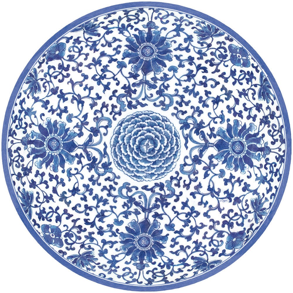 Indigo Garden Die Cut Placemats - Blue and White