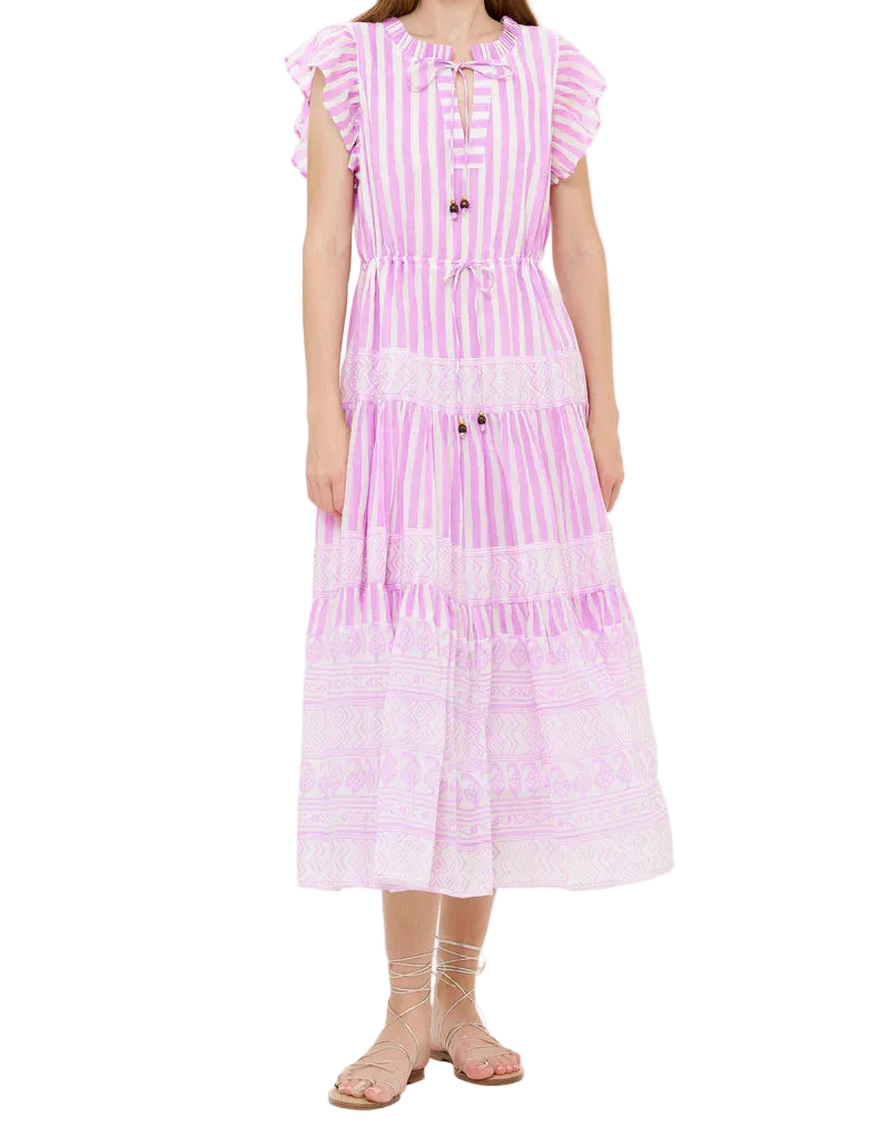 OLIPHANT Cinched Flirty Midi - Santorini