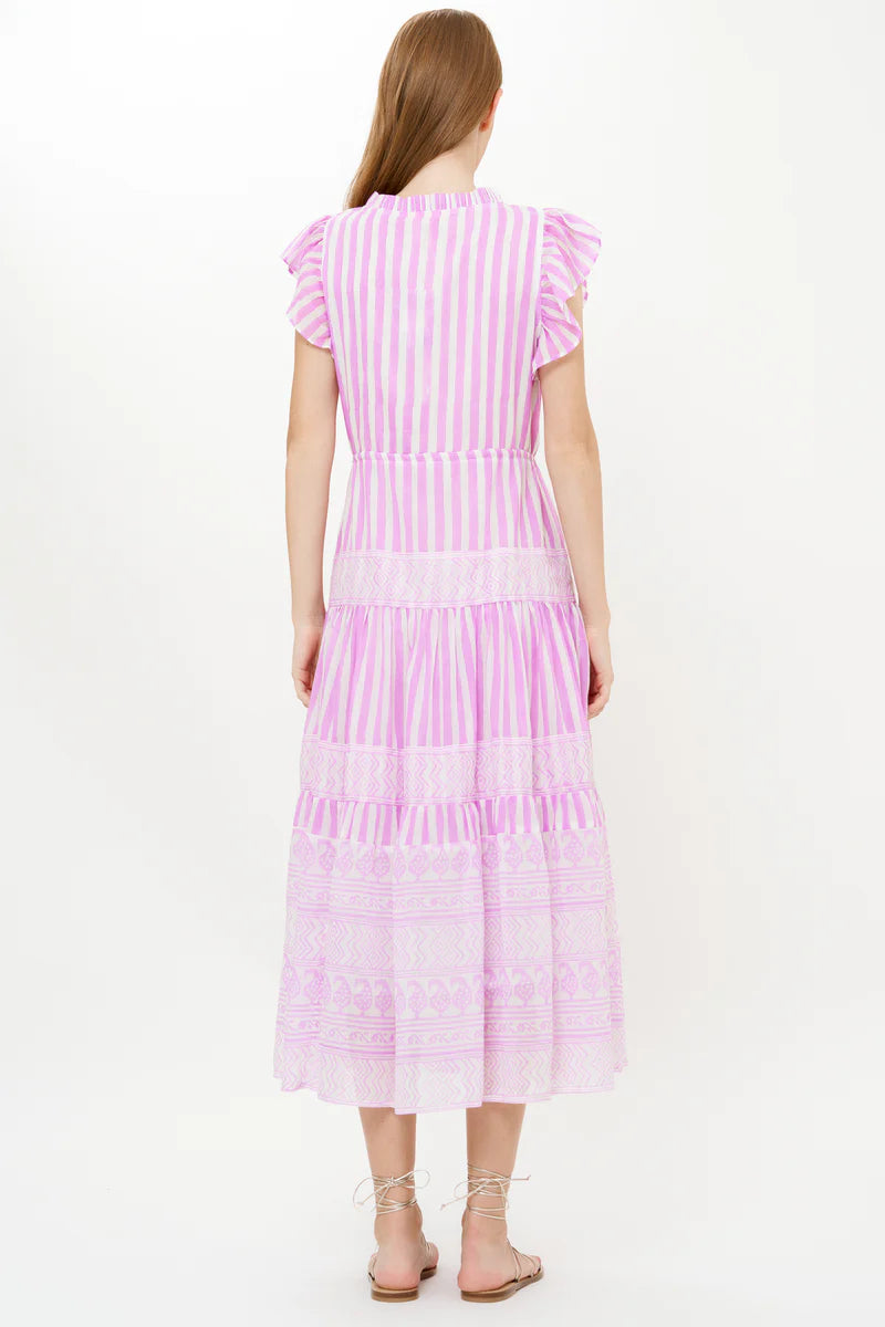 OLIPHANT Cinched Flirty Midi - Santorini