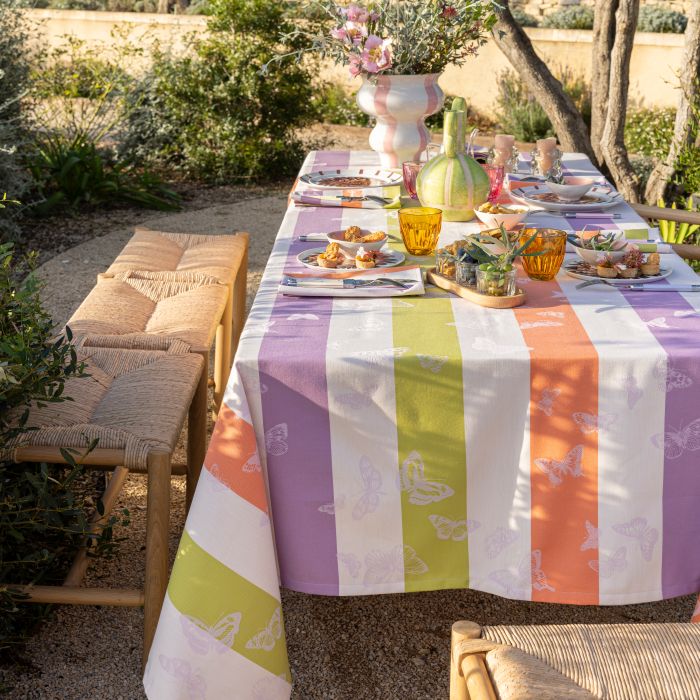 Le Jacquard Francais Tablecloth Bal Papillons Purple 69"x 98"