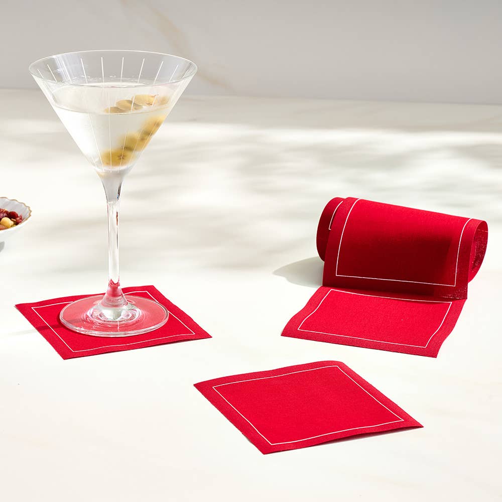 Cocktail Napkins | Red Carpet Disposable Cotton