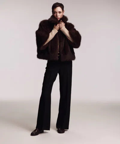 Blair Novelty Faux Fur Jacket | Brown