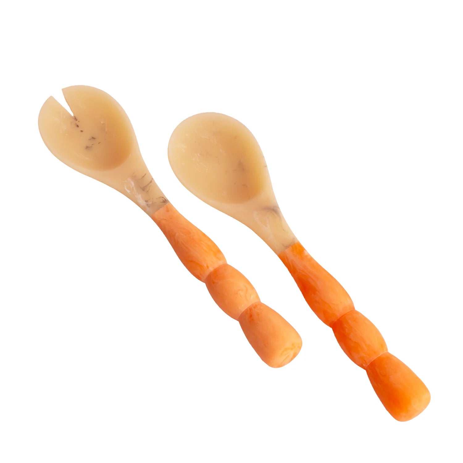 Beatriz Ball Resin Sorbet Salad Servers - Tangerine