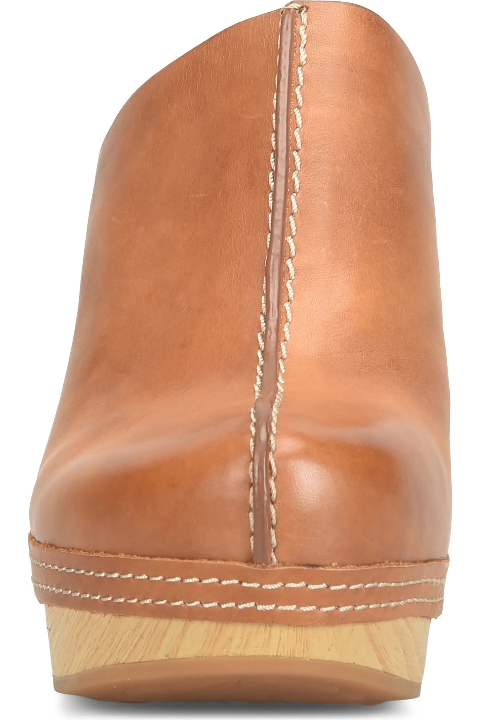 Gwendolyn Leather Clog - Cognac