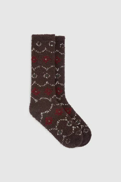 Barefoot Dreams Cozychic Fair Isle Socks - Umber Multi
