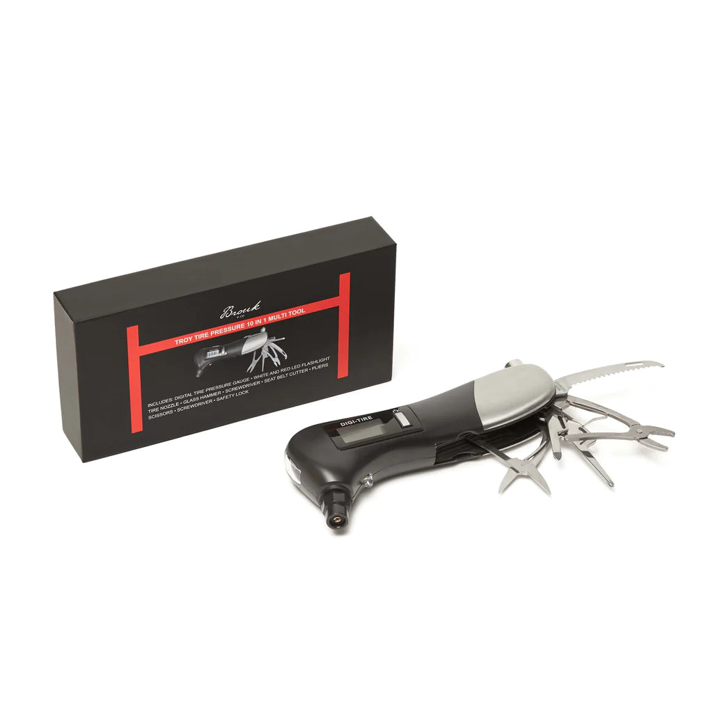 Troy Tire Pressure Multi Tool - Black