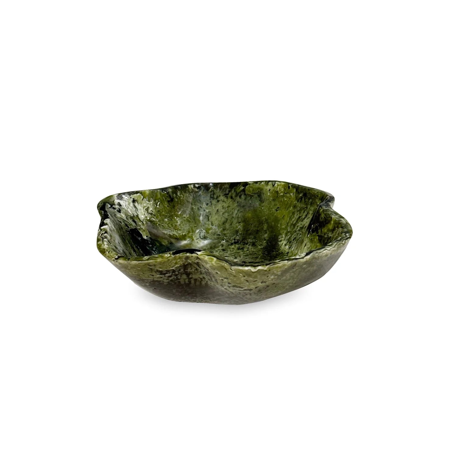Beatriz Ball Resin Malachite Mini Bowl | Green