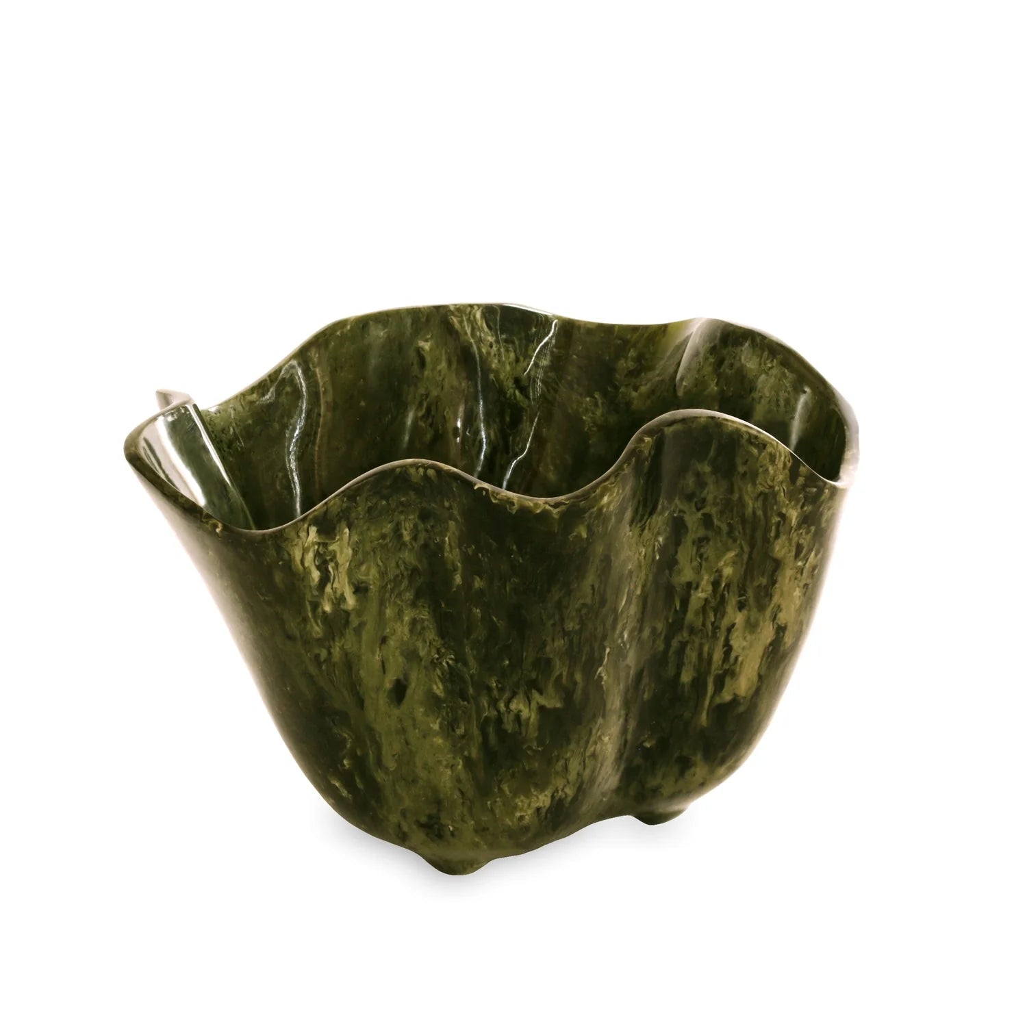 Beatriz Ball Resin Malachite Ice Bucket | Green