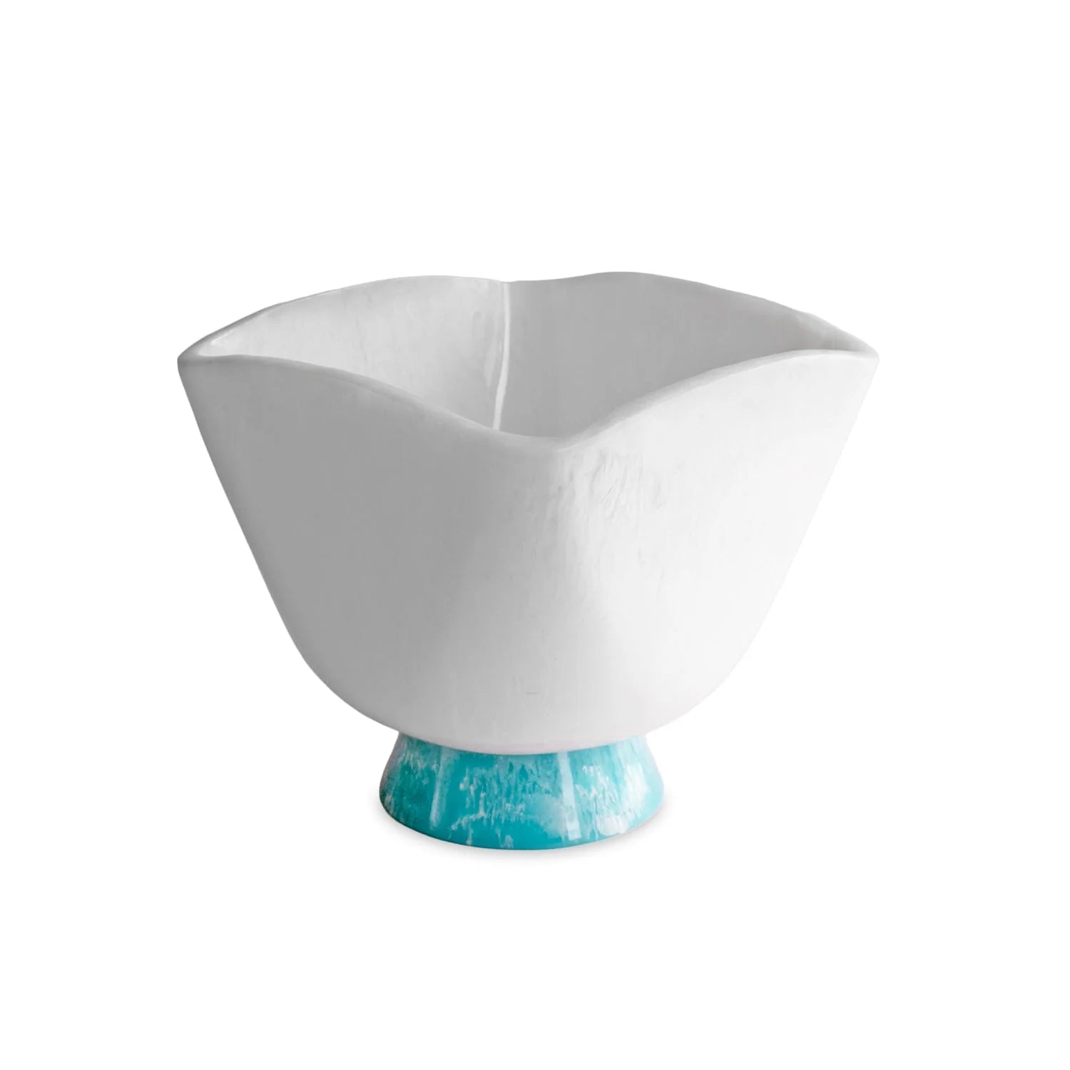 Beatriz Ball Rio Large Wine Bucket with Base (White and Turquoise)