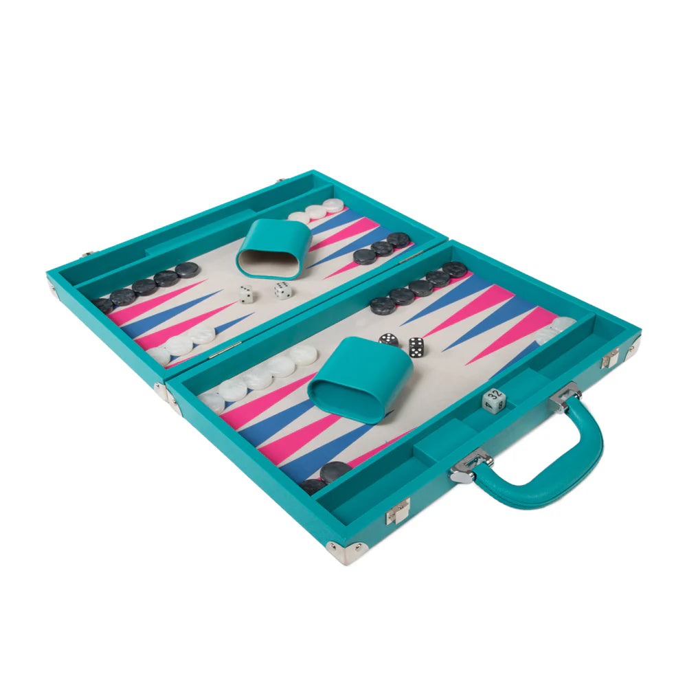 Ellen Backgammon Set - (lime, pink, orange, or teal)