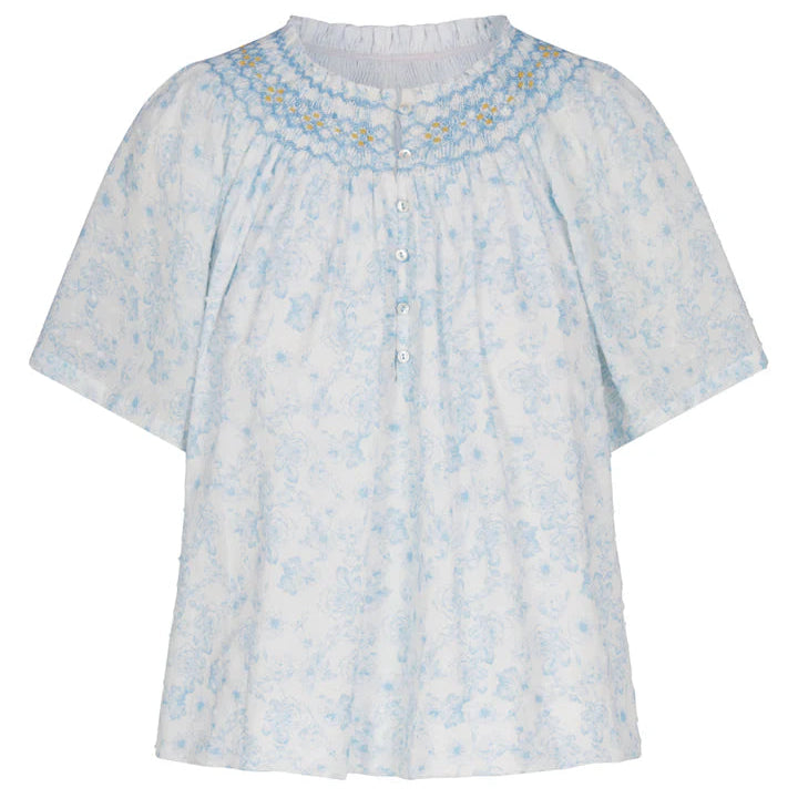 Willow Top in Petal Swiss Dot