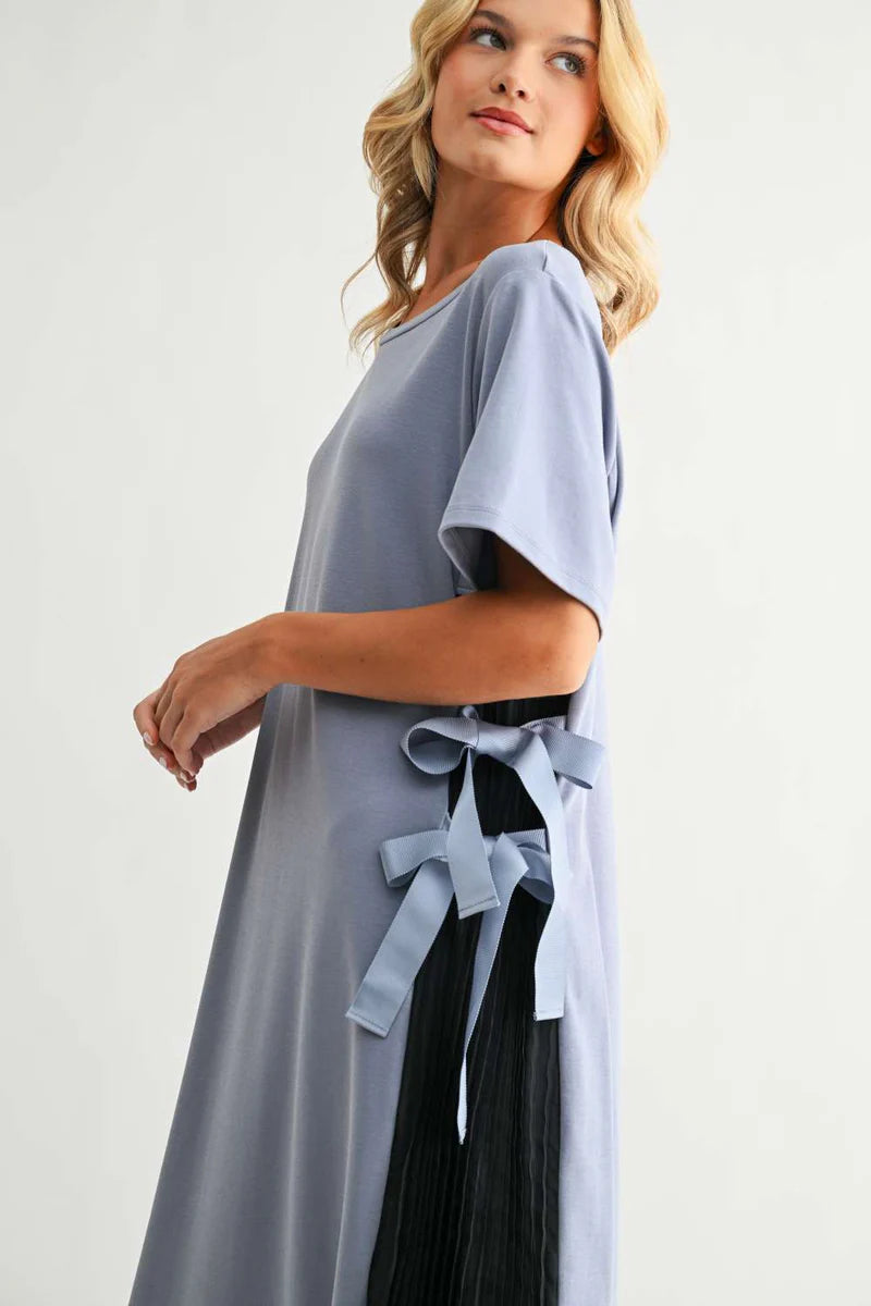 Rina Dress - Blue/Black