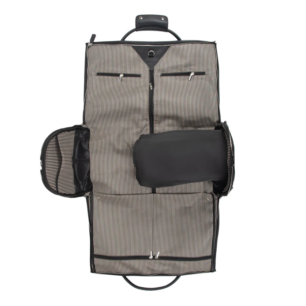 Brett 2-in-1 Garment & Duffel Roller Bag - Black