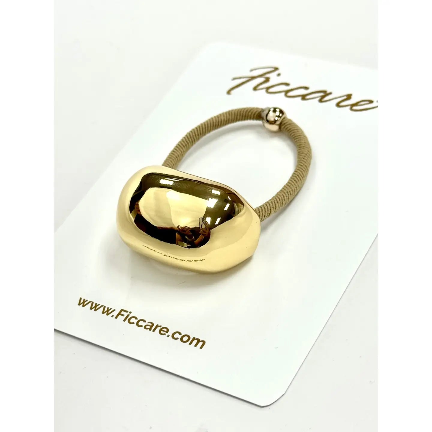 Nicole Chunky Hair Tie - Gold