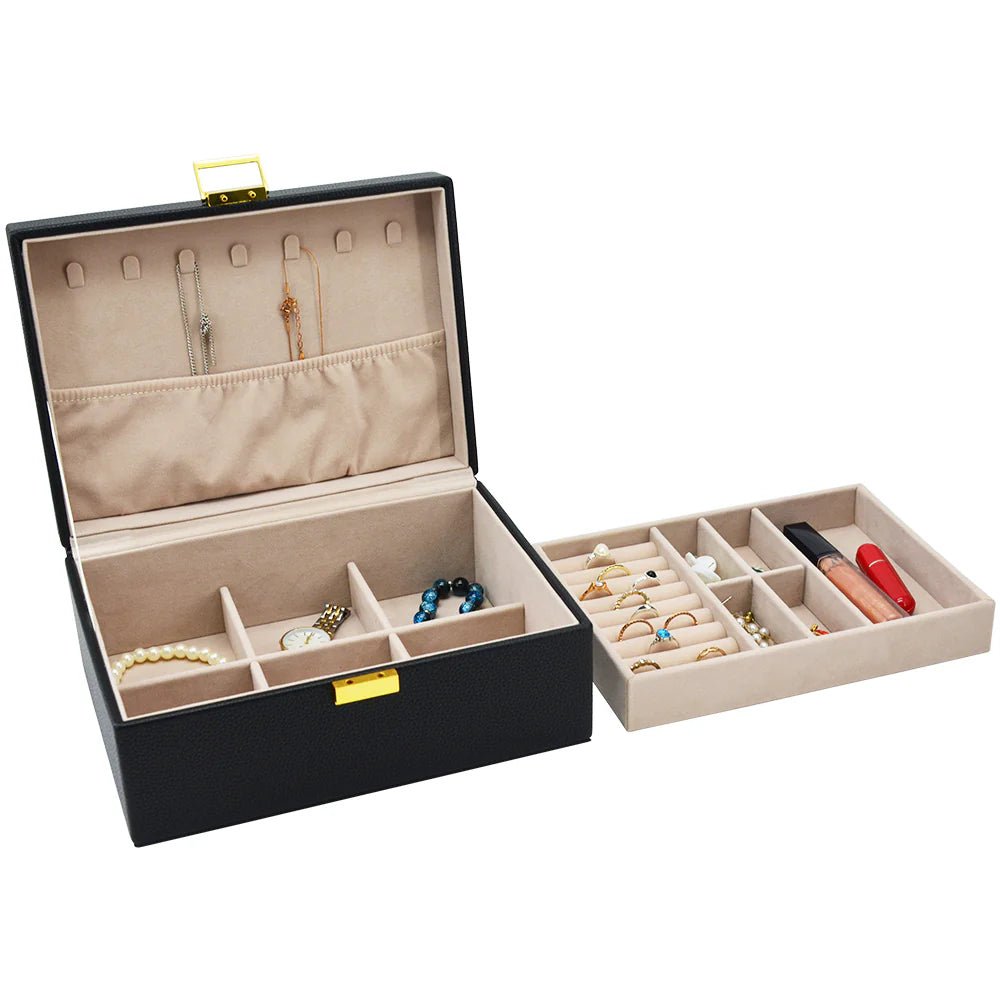 Leah 2 Tier Jewelry Box - 3 Colors