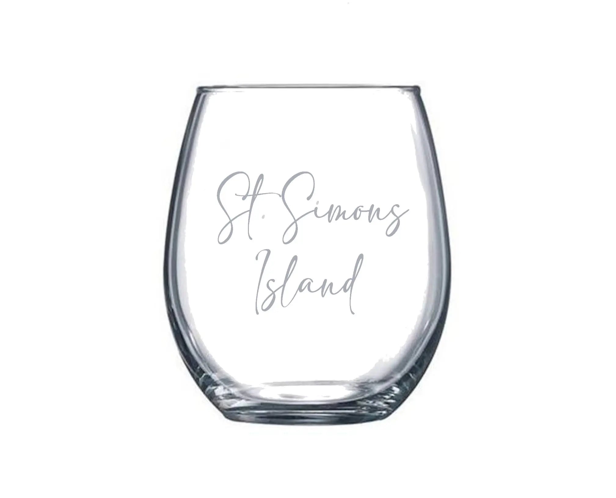 Stemless Wine Glass - (St. Simons or Sea Island)