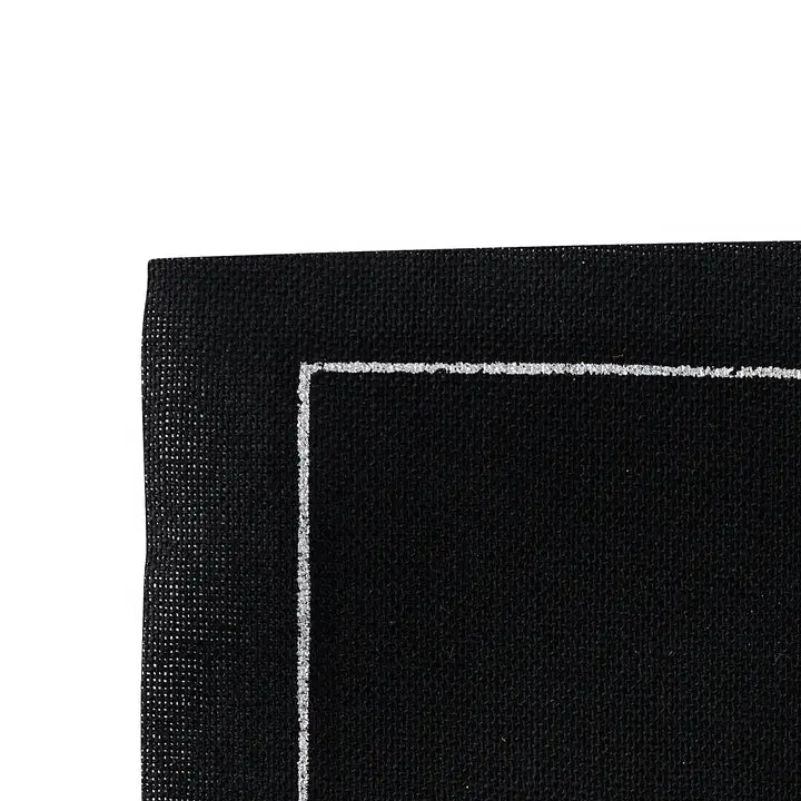 Midnight Toast Cocktail Napkin Roll - Black