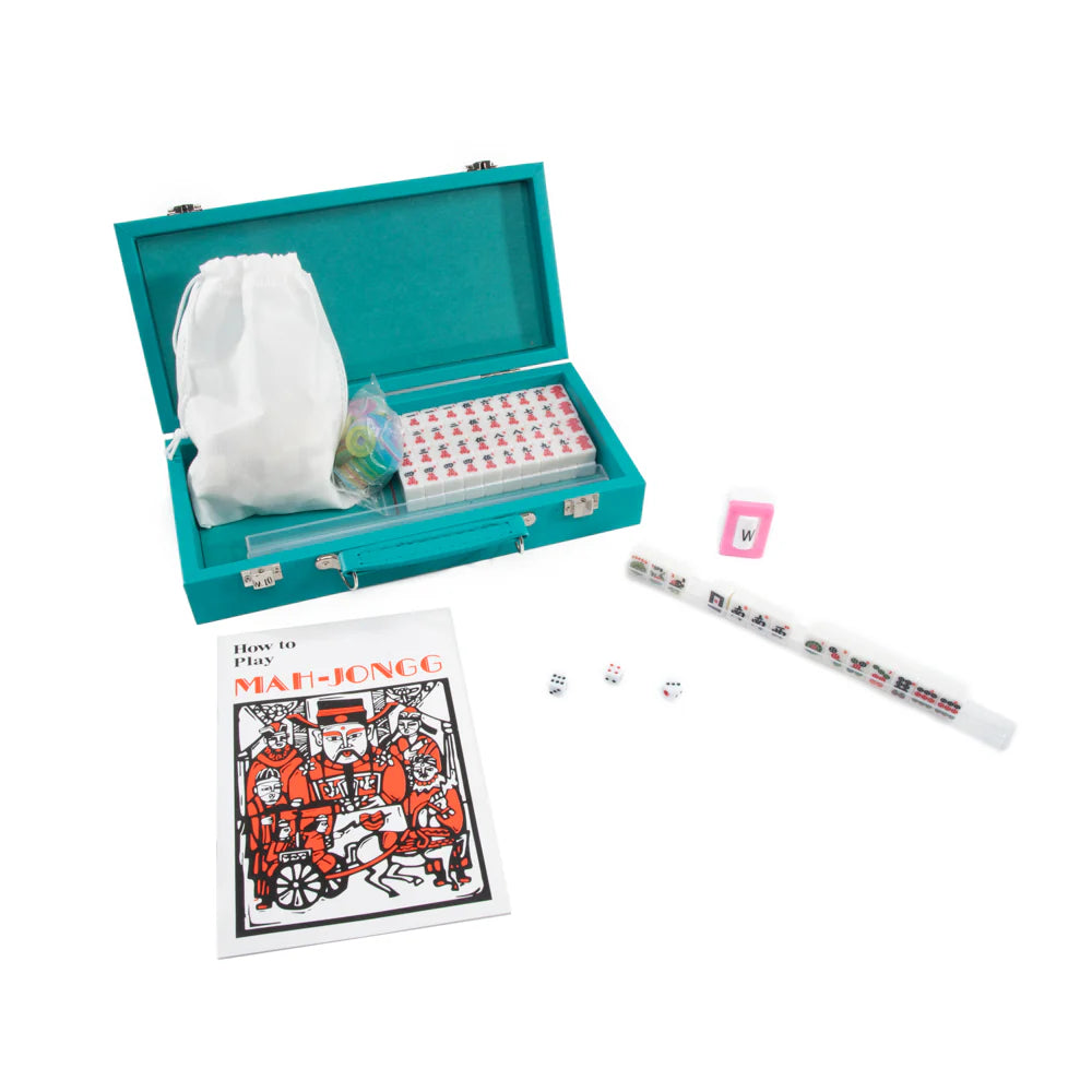 Mini Travel Mahjong Set (Teal)
