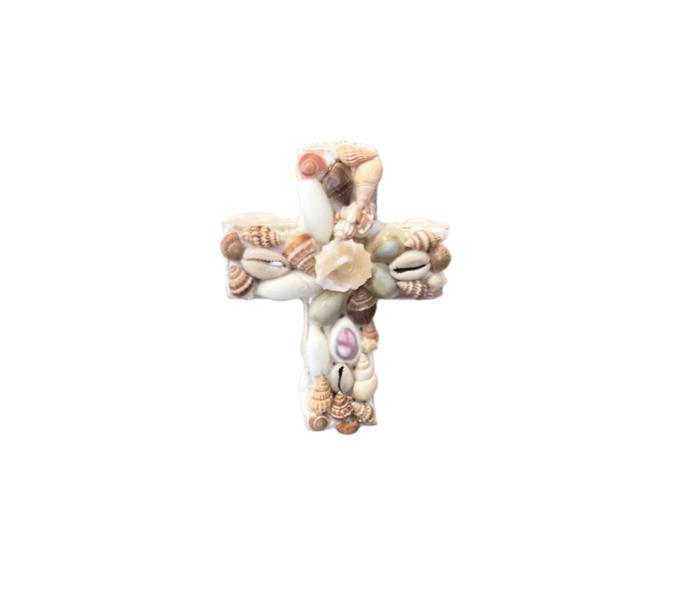 Christmas Cross Shell Ornament
