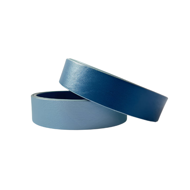 Cesoli Atlantic Navy & Chambray Reversible Leather Belt
