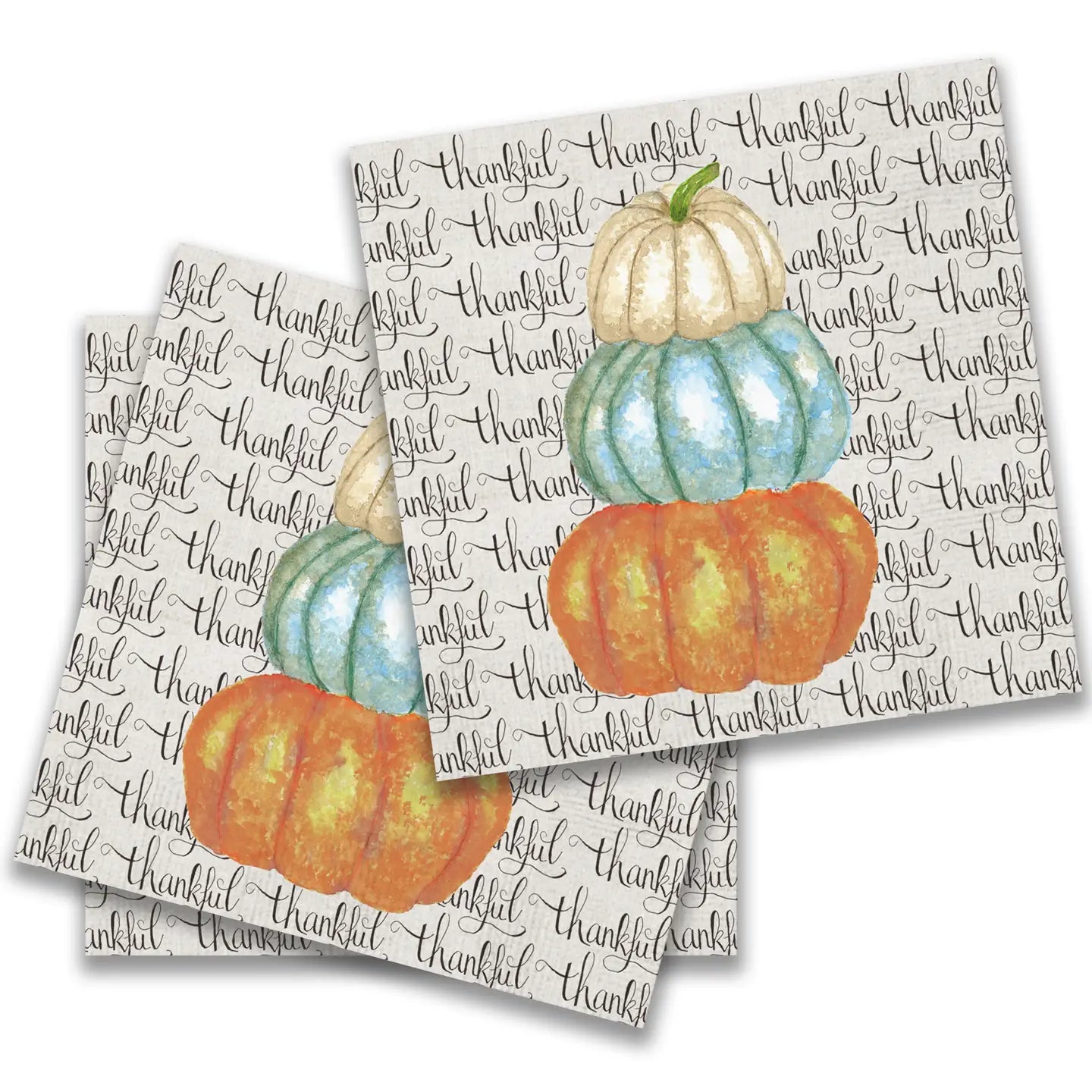 Thankful Pumpkins Napkins - Cocktails or Guest