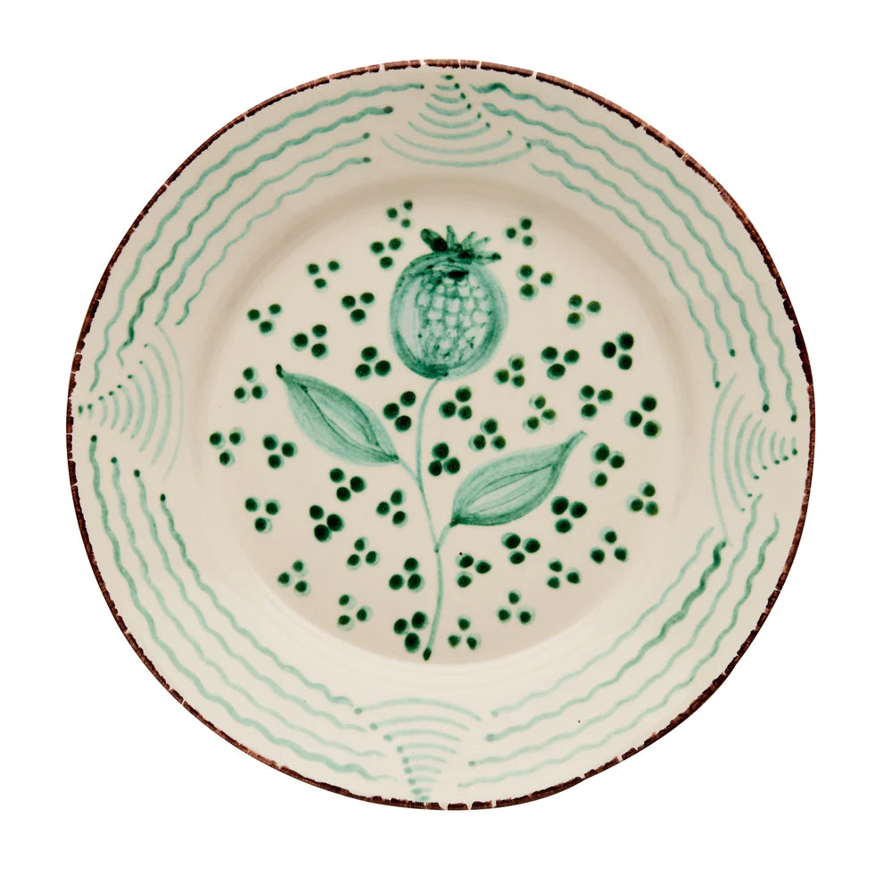 Casa Nuno Green and White Plate - (four variants)