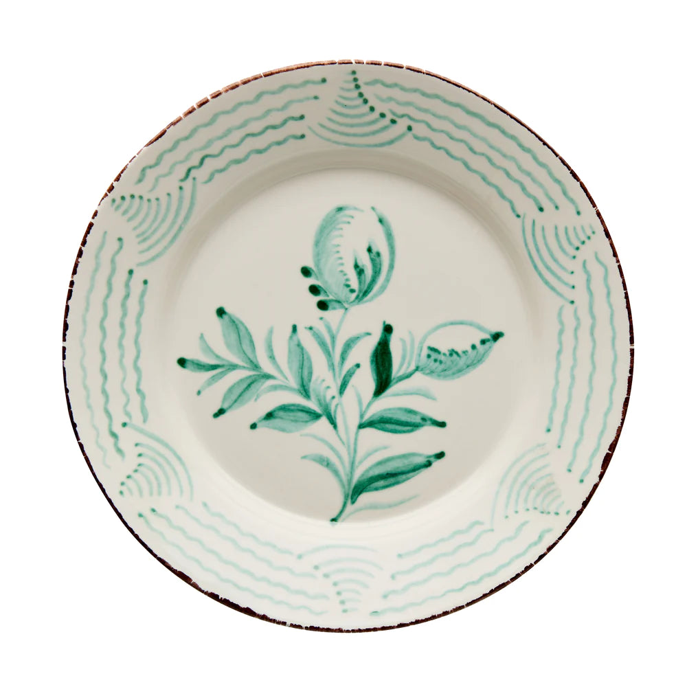 Casa Nuno Green and White Plate - (four variants)
