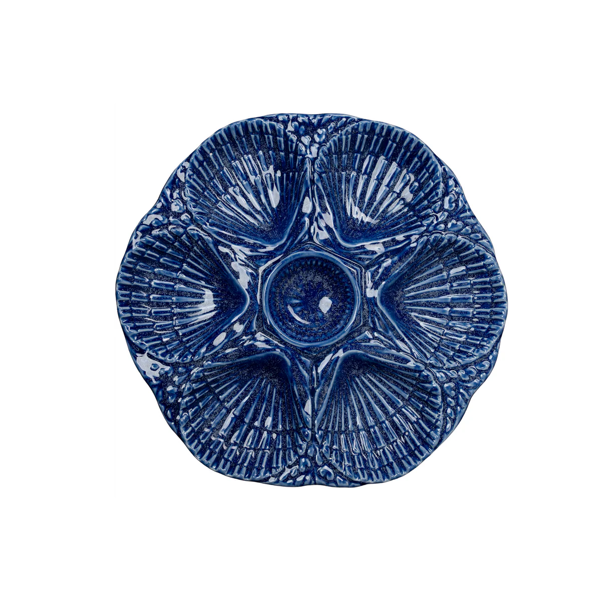 Oyster Plate-  Cobalt Blue