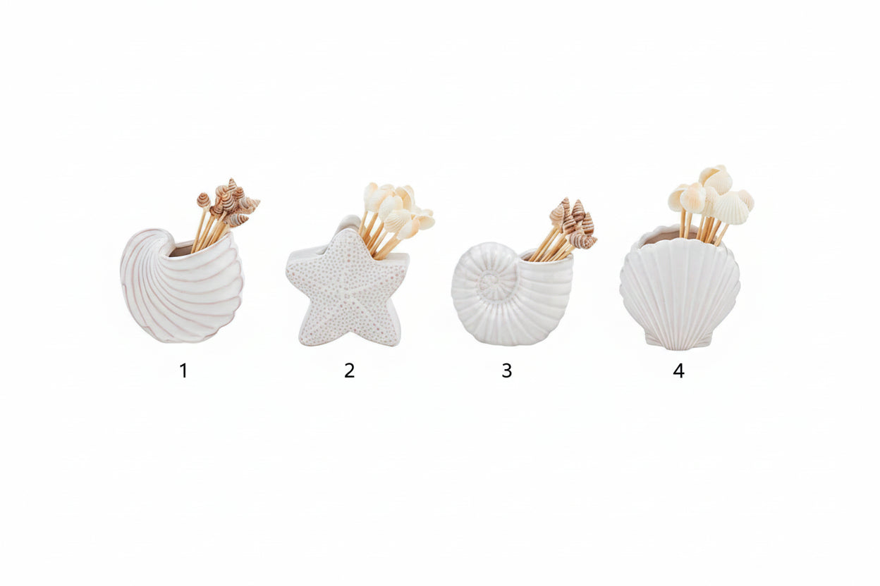 Sea Shell Toothpick Holders - 4 Styles