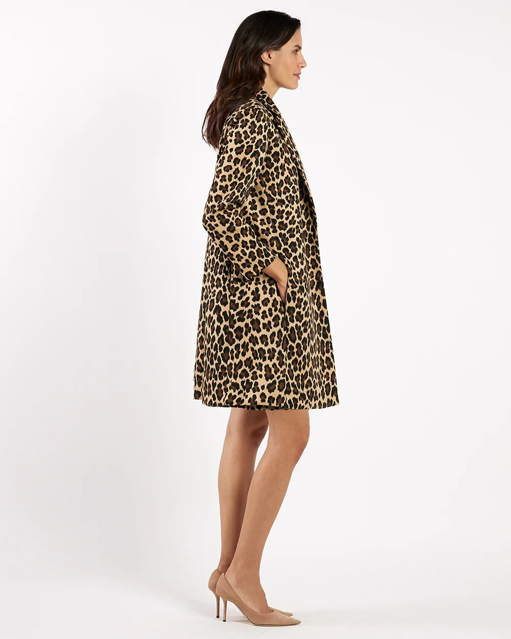 Jude Connally Emma Suede Dress | Large Leopard Brown