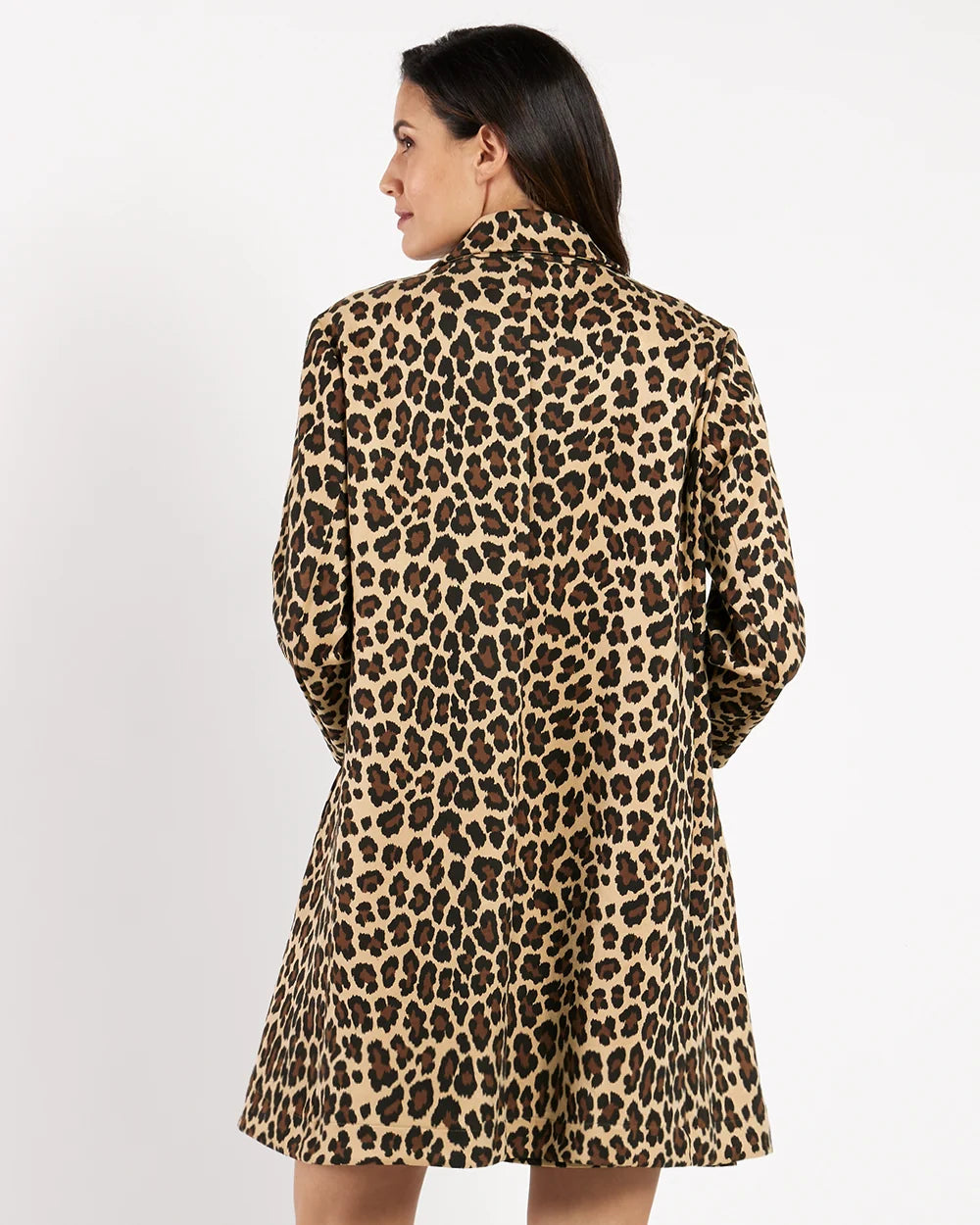 Jude Connally Emma Suede Dress | Large Leopard Brown