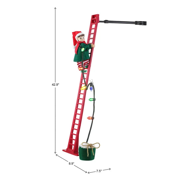 Animated Ladder Climbing Elf
