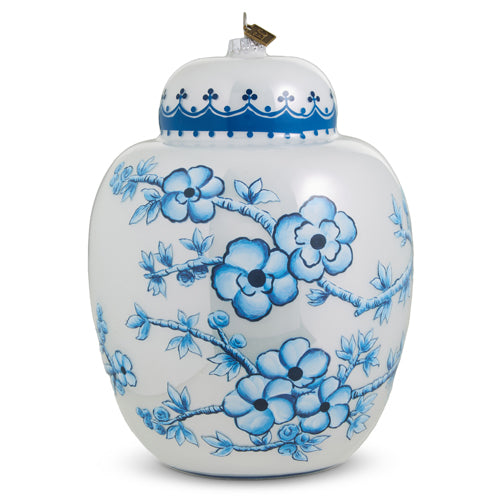 Ginger Jar Ornament - Blue 8"