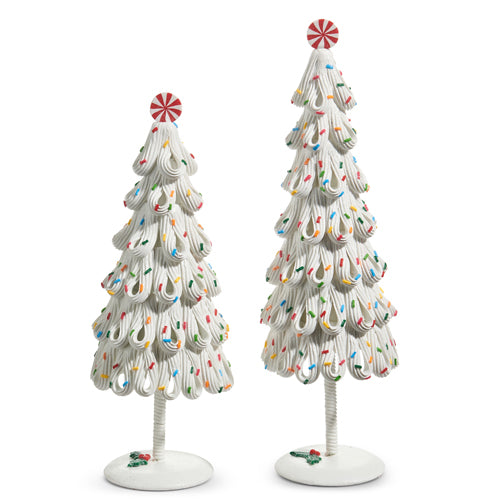 White Icing Trees with Sprinkles - Lg and Sm