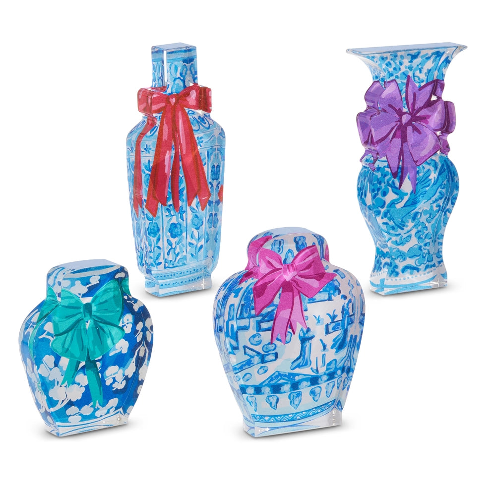 6" Chinoiserie Melody Acrylic Blocks - Four Variants